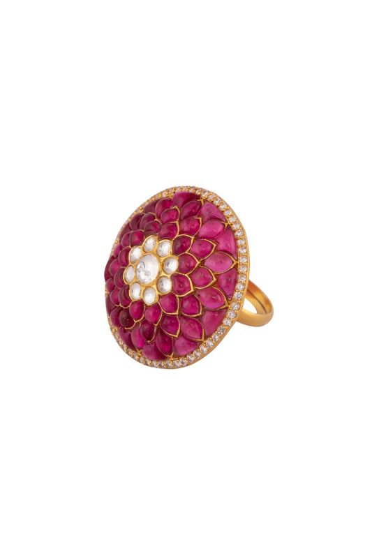 Gold Plated Ruby Ring