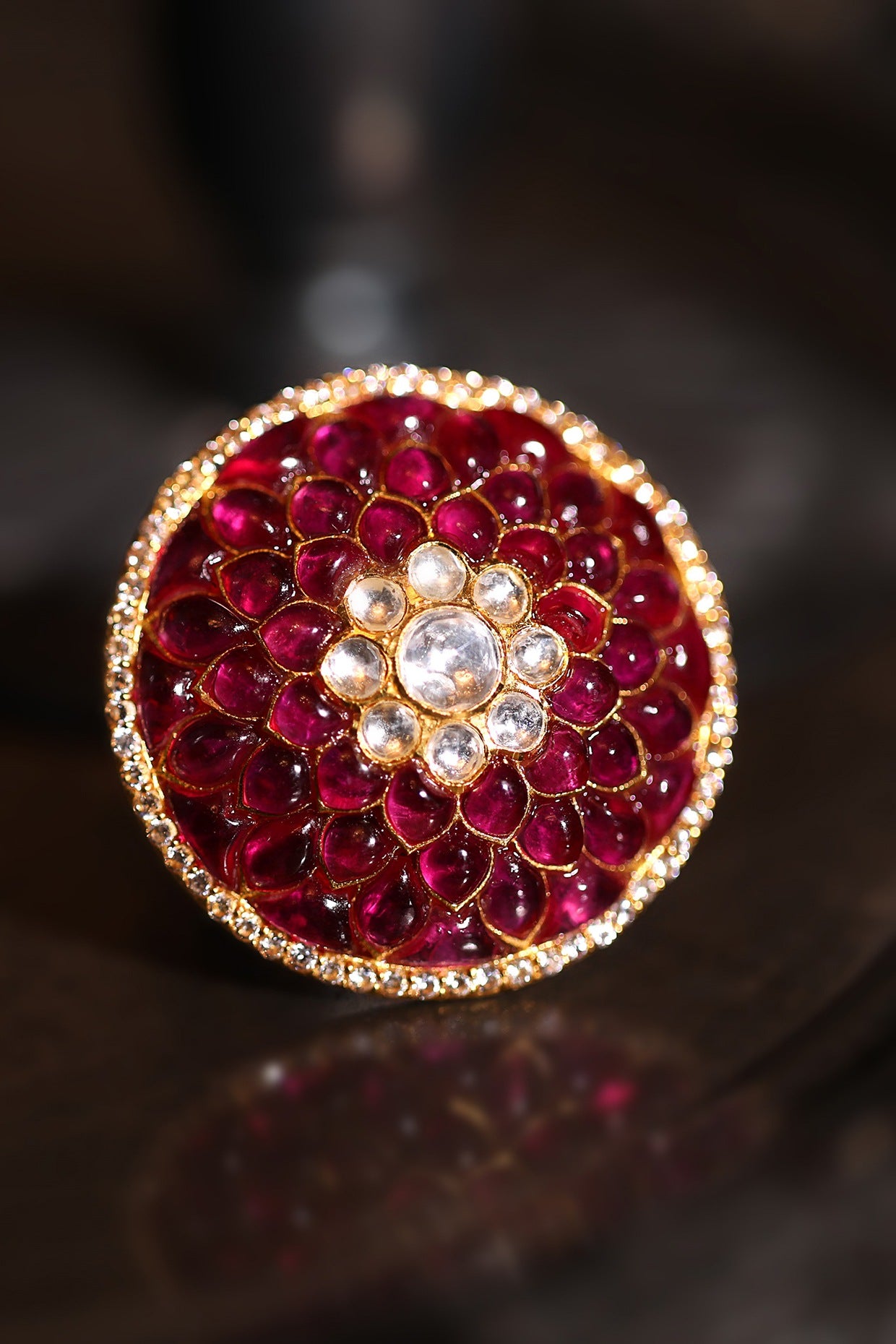 Gold Plated Ruby Ring