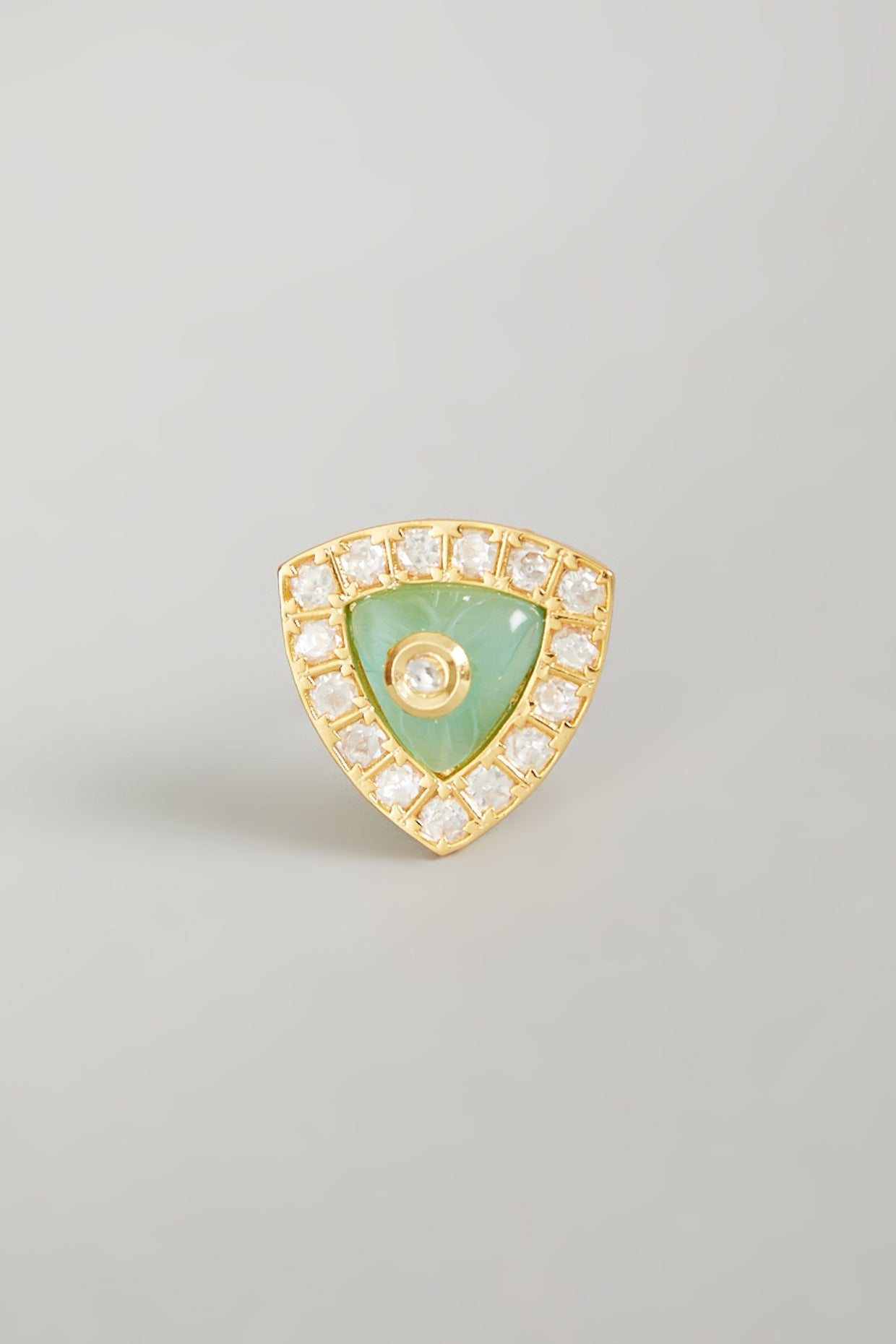 Gold Plated Kundan Polki Ring