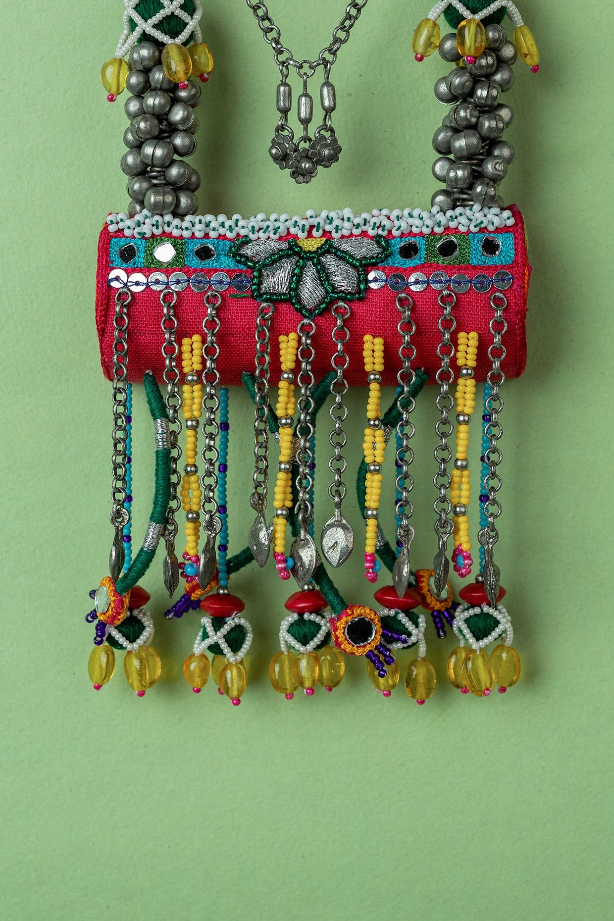 Multi-Colored Beaded Long Necklace