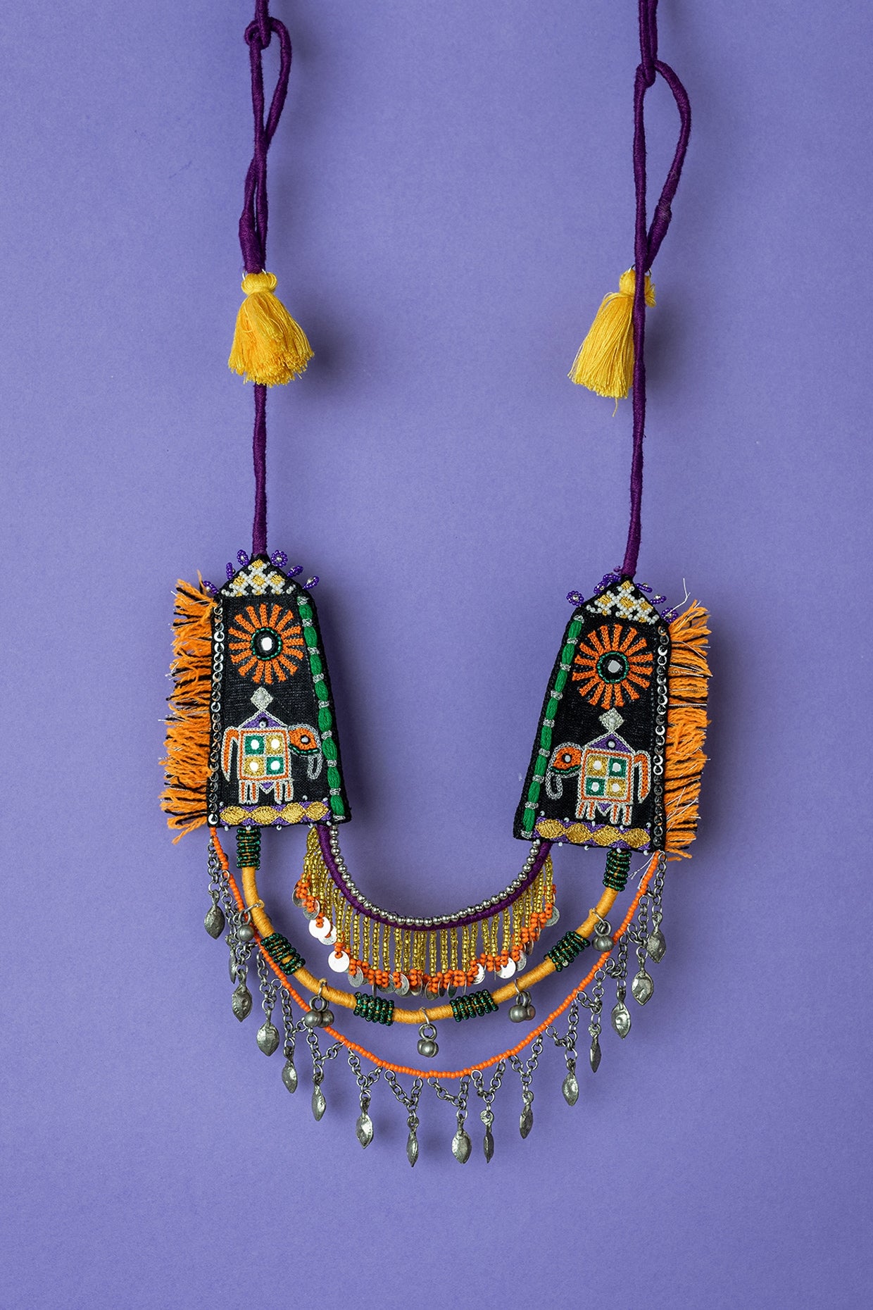 Multi-Colored Beaded Long Necklace