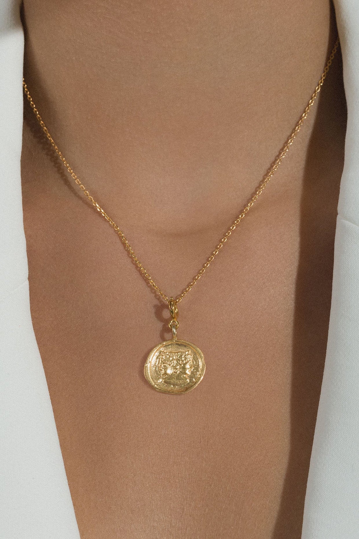 Gold Finish Baby Gemini Charm Pendant Necklace