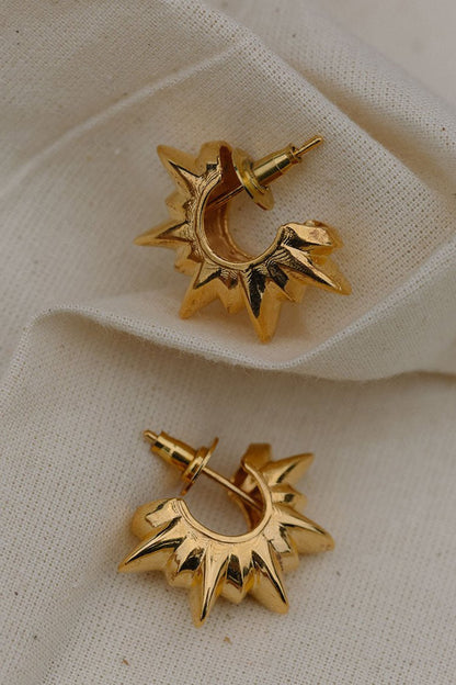 Gold Plated Mini Sun Stud Earrings