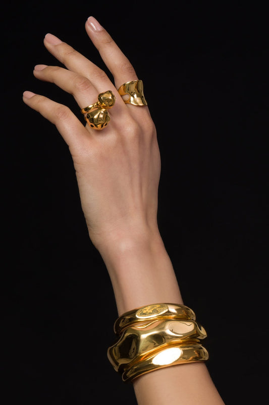 Gold Plated Mini Gemela Ring