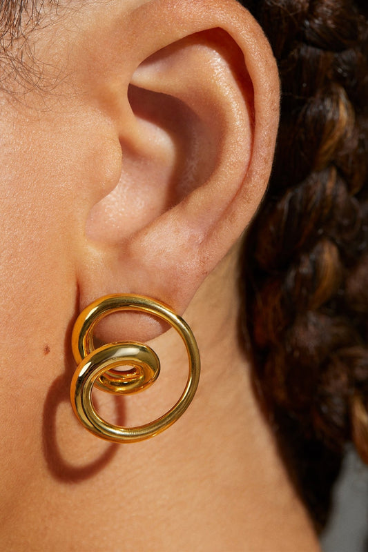 Gold Plated Handcrafted Baby Mismatched Hoop Earrings