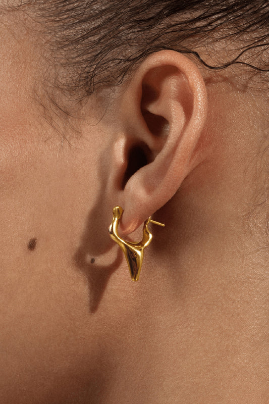 Gold Plated Toro Mini Hoop Earrings