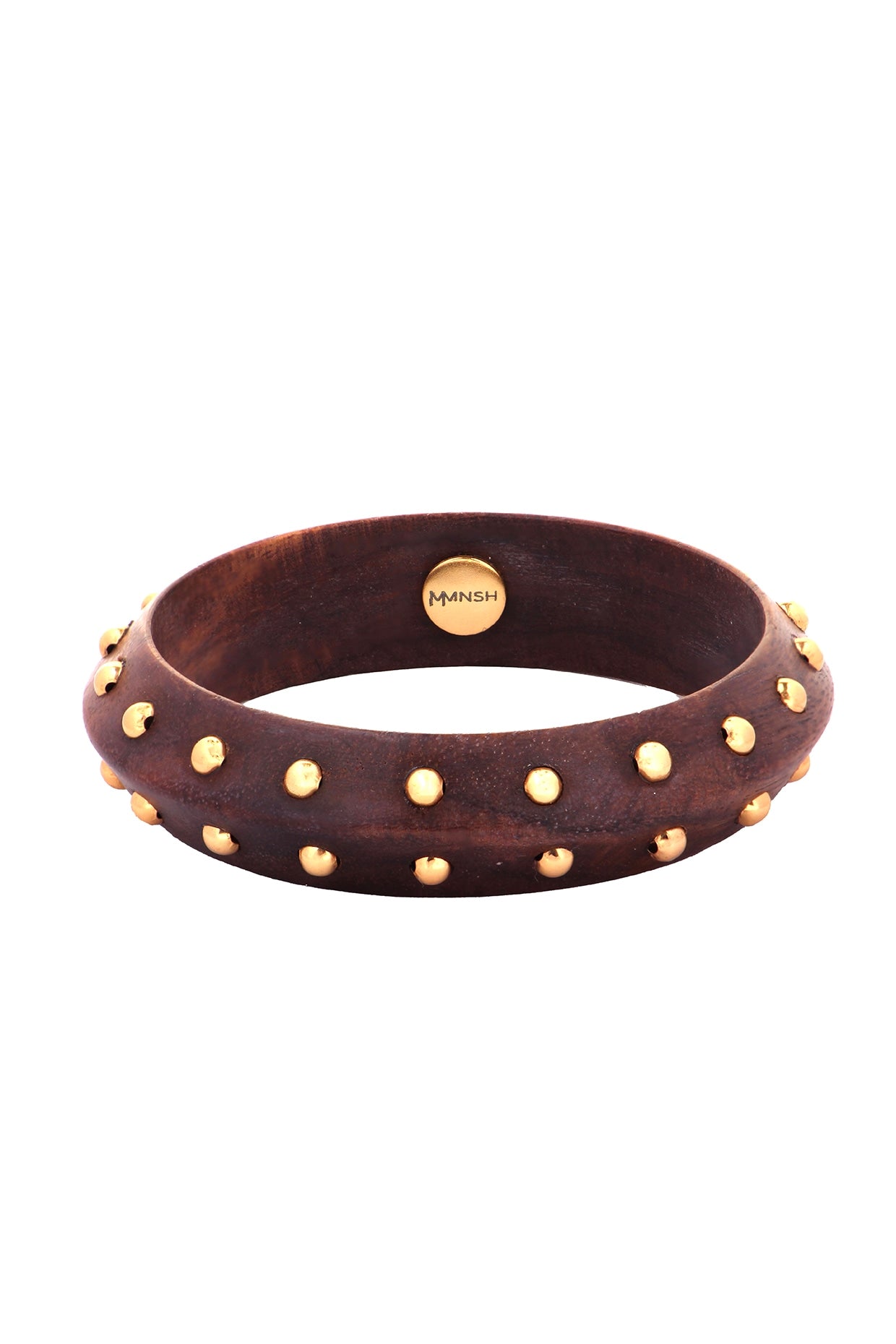 Gold Finish Wooden Bangle