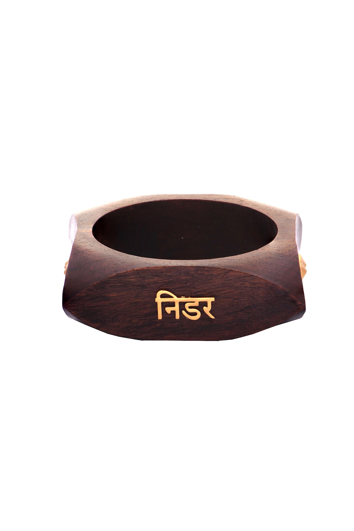 Gold Finish Nidar Shakti Square Bangle