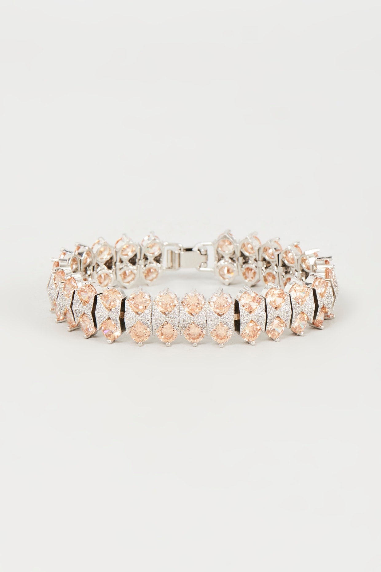 White Finish Cubic Zirconia Bracelet