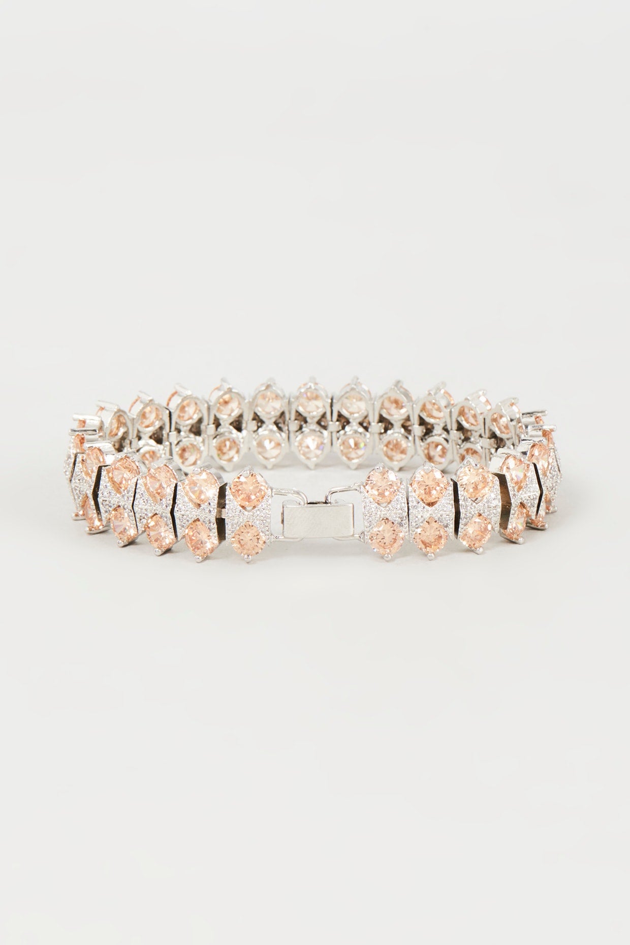 White Finish Cubic Zirconia Bracelet