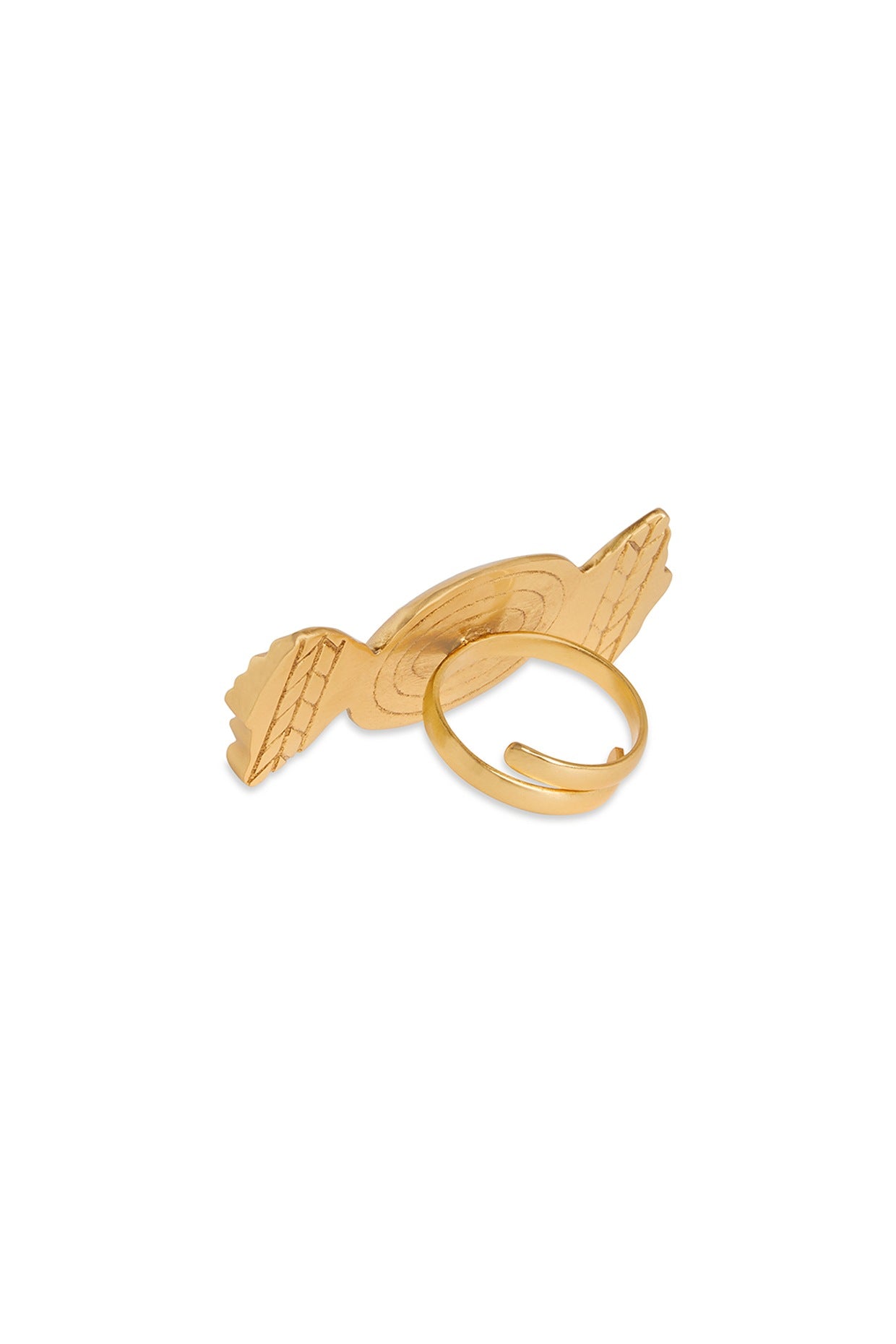 Gold Finish Adjustable Toffee Ring