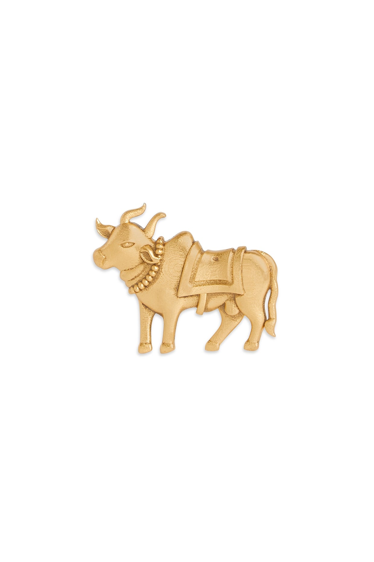 Gold Finish Adjustable Cow Ring