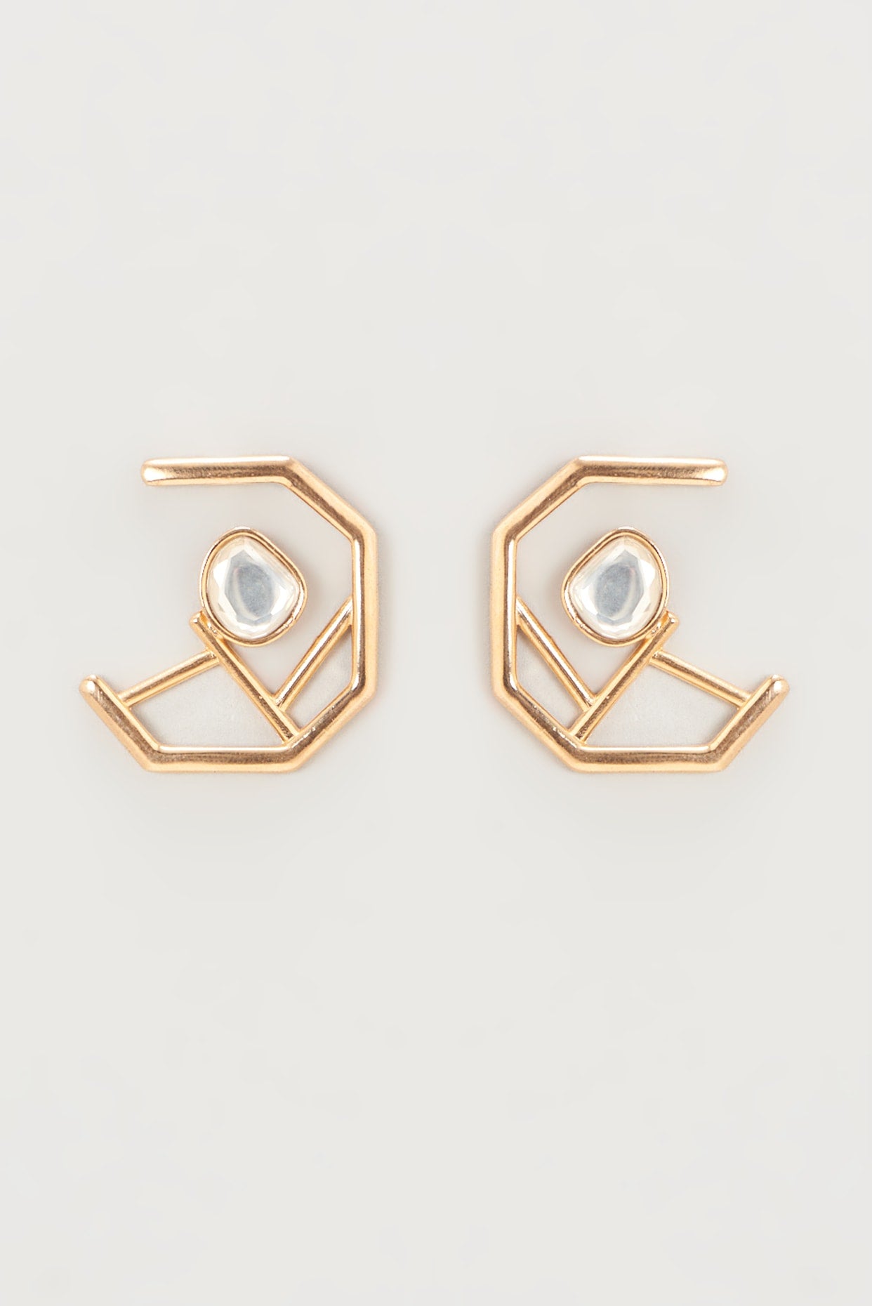 Gold Finish Stud Earrings