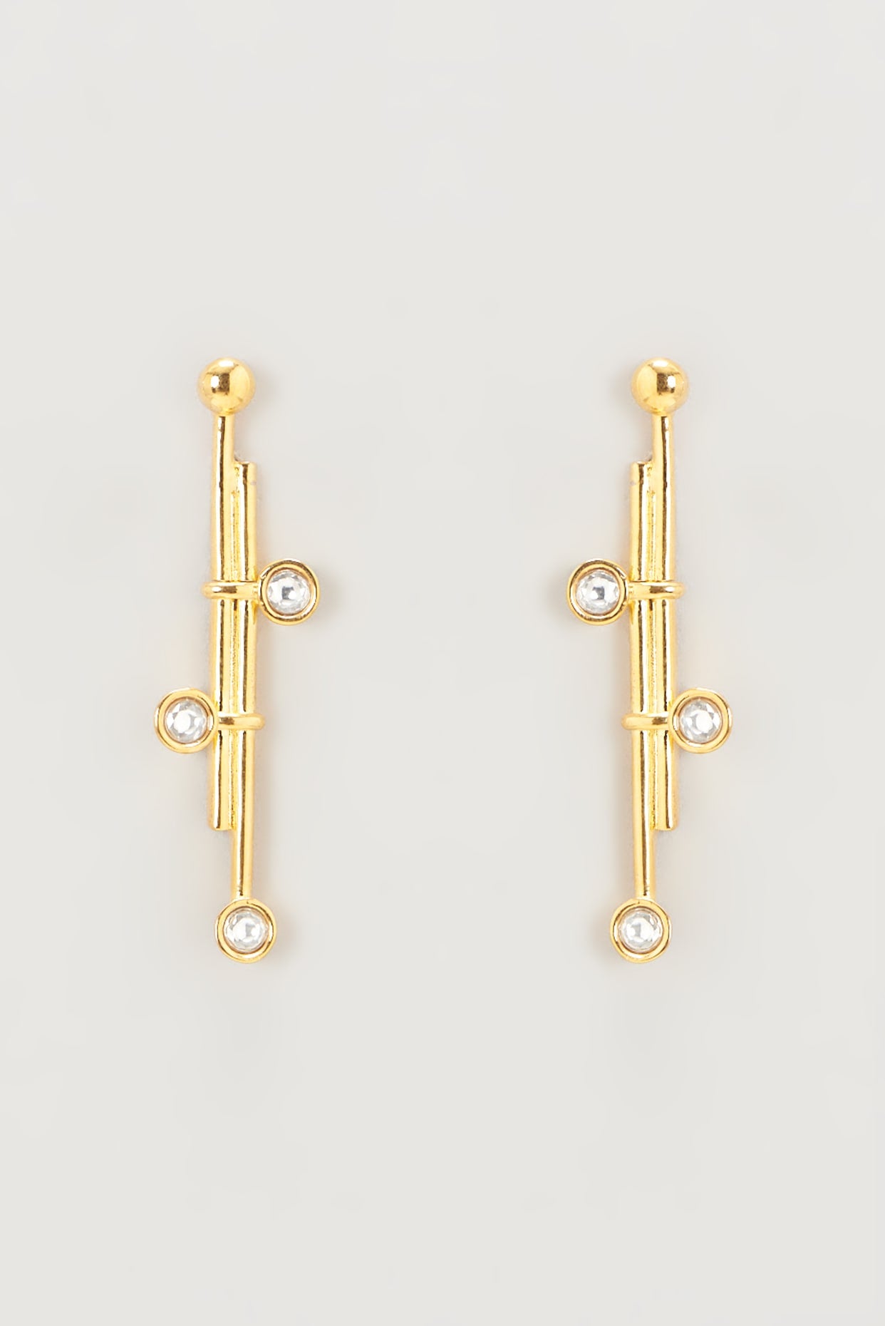 Gold Finish Stud Earrings