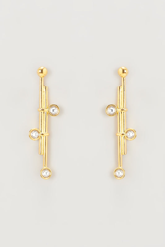 Gold Finish Stud Earrings