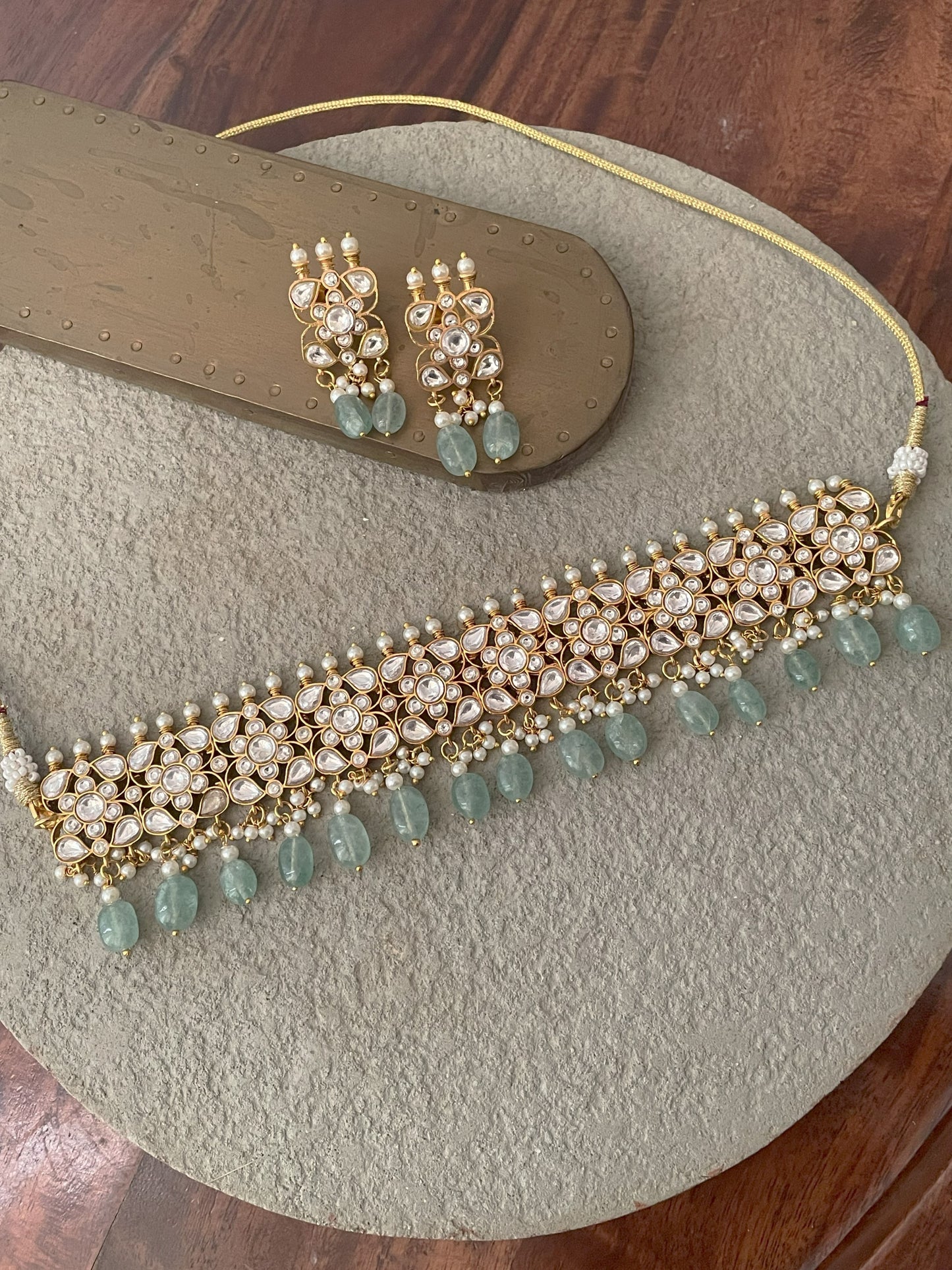 Regal Jadau Polki Choker Necklace Sets