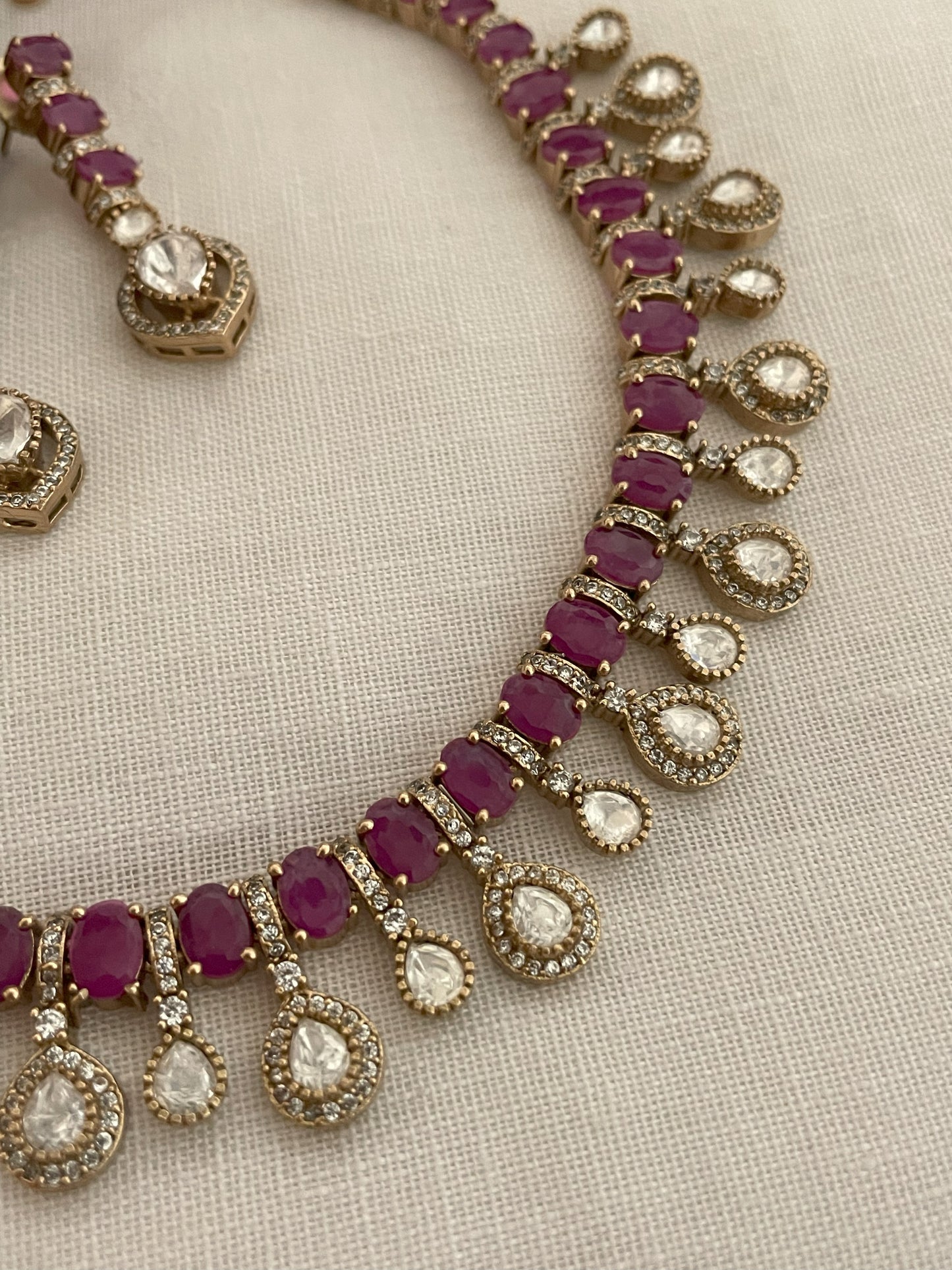 Ruby Polki Necklace Sets