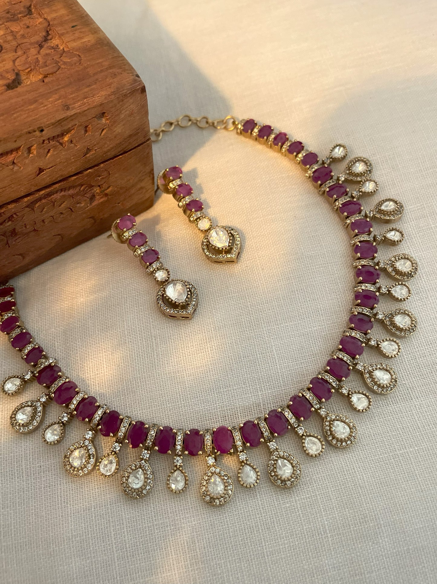 Ruby Polki Necklace Sets