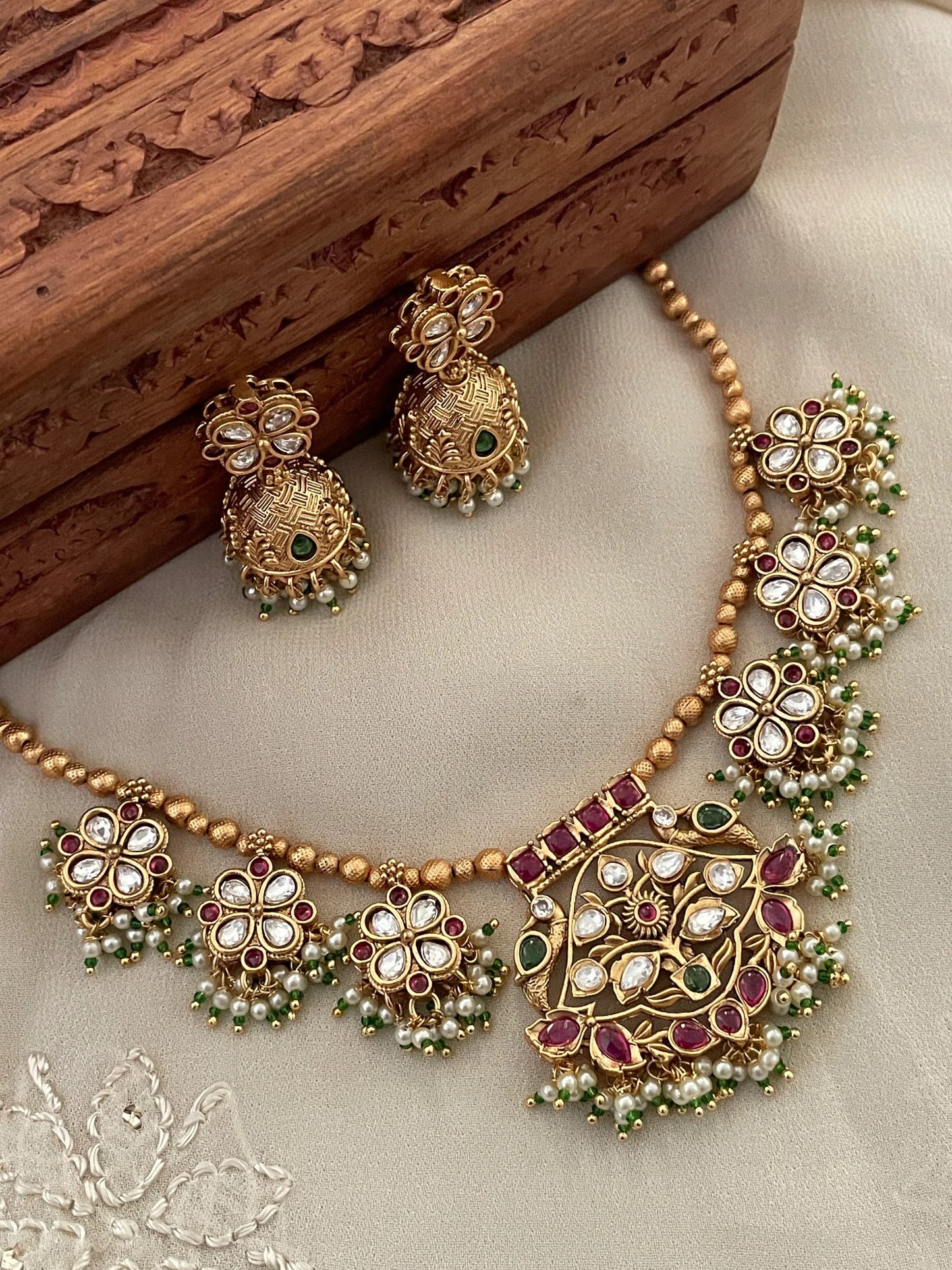 Floral Kundan Necklace