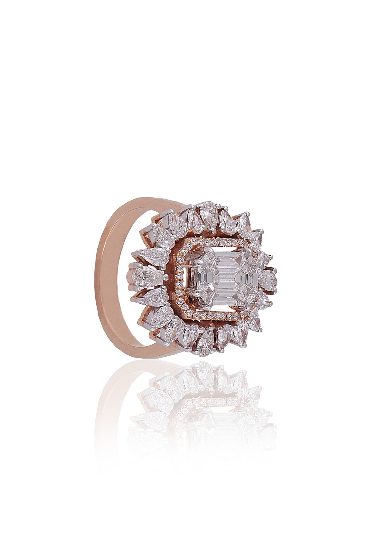 Rose Gold Plated Diamond Ring