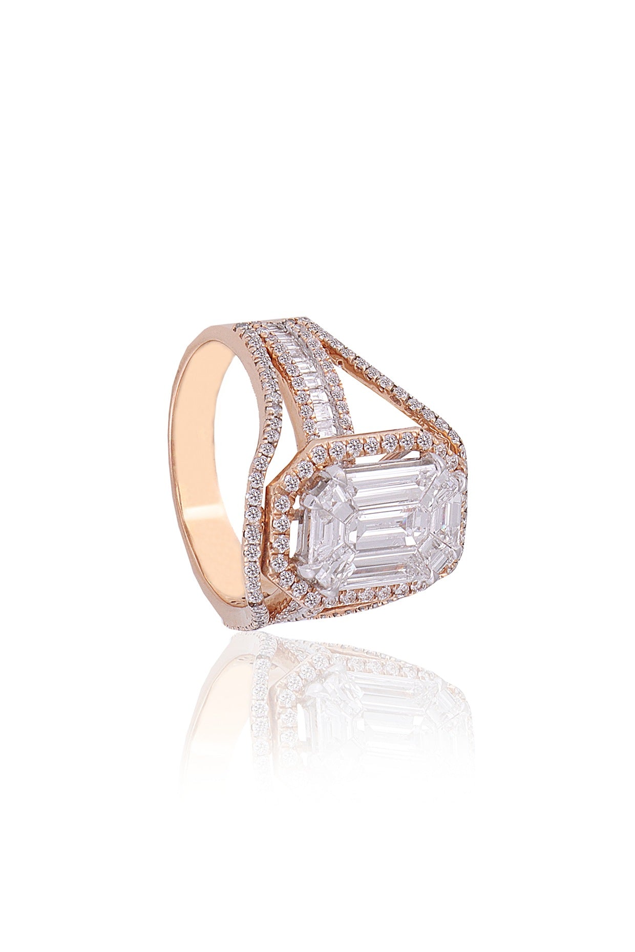 Rose Gold Plated Diamond Ring