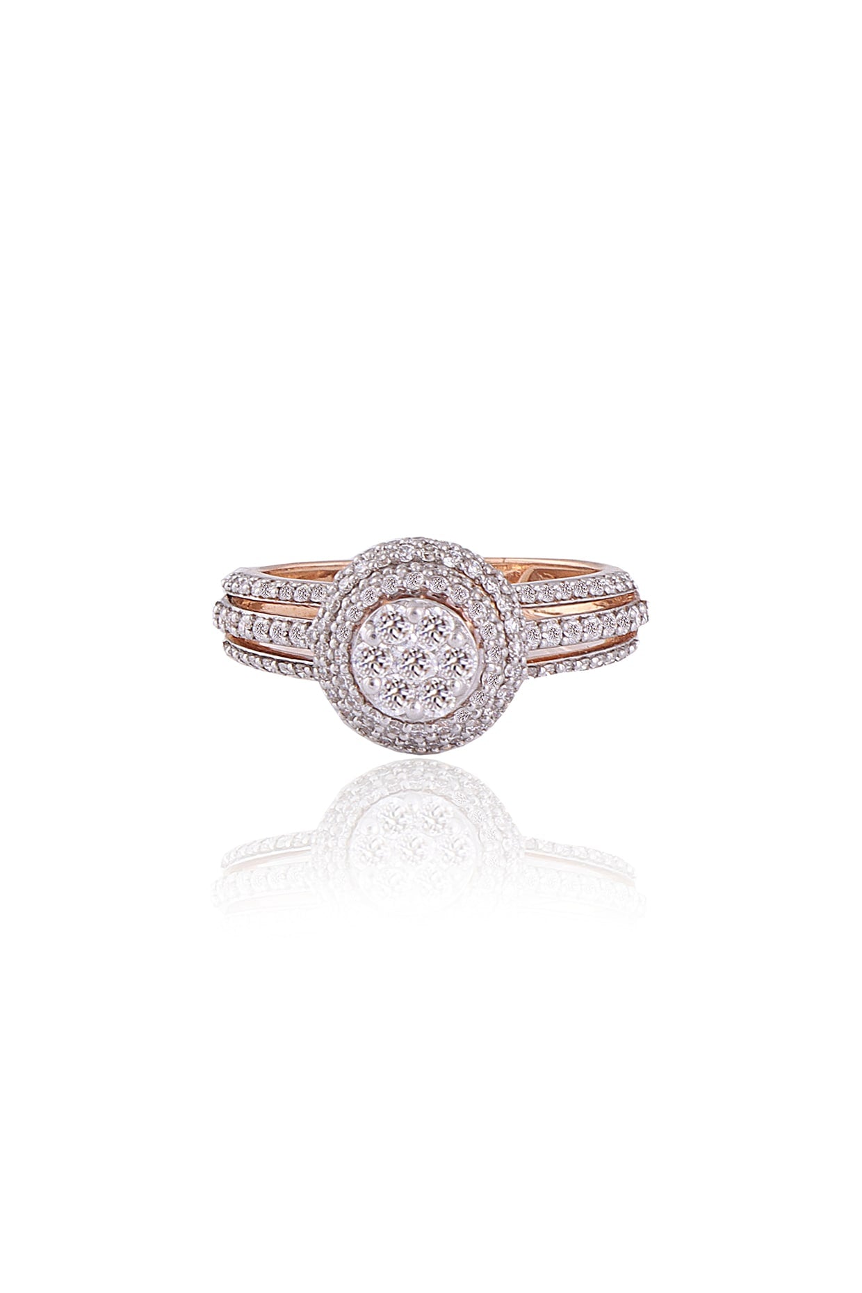 Rose Gold Plated Diamond Ring