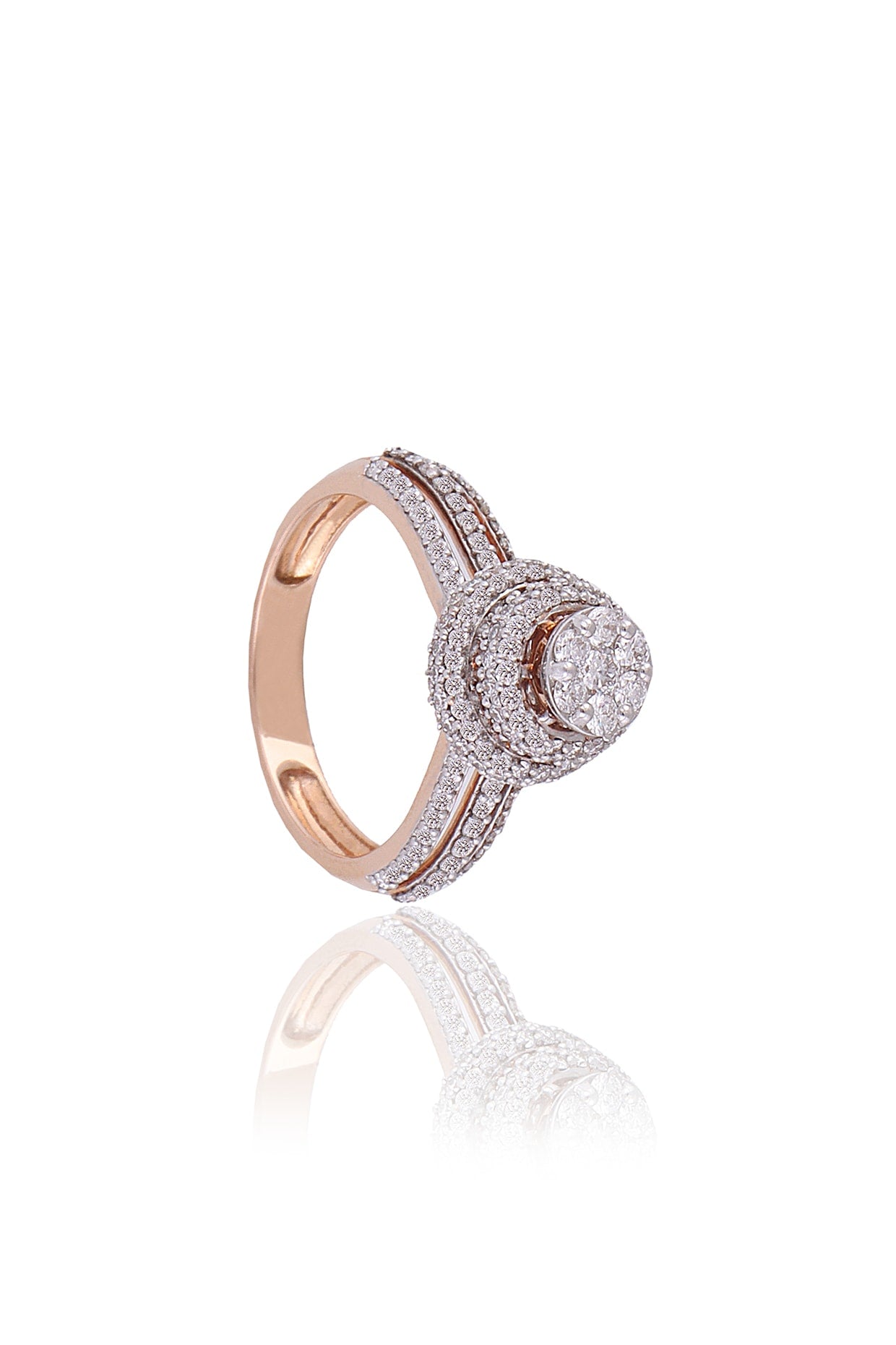 Rose Gold Plated Diamond Ring