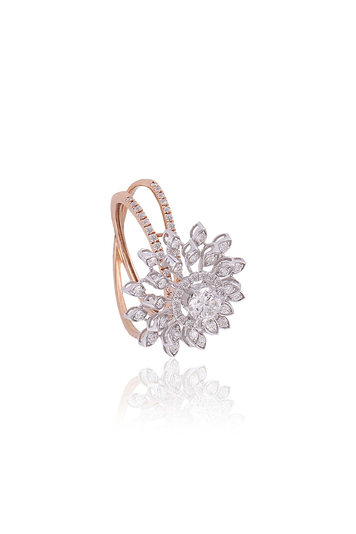 Rose Gold Plated Diamond Ring