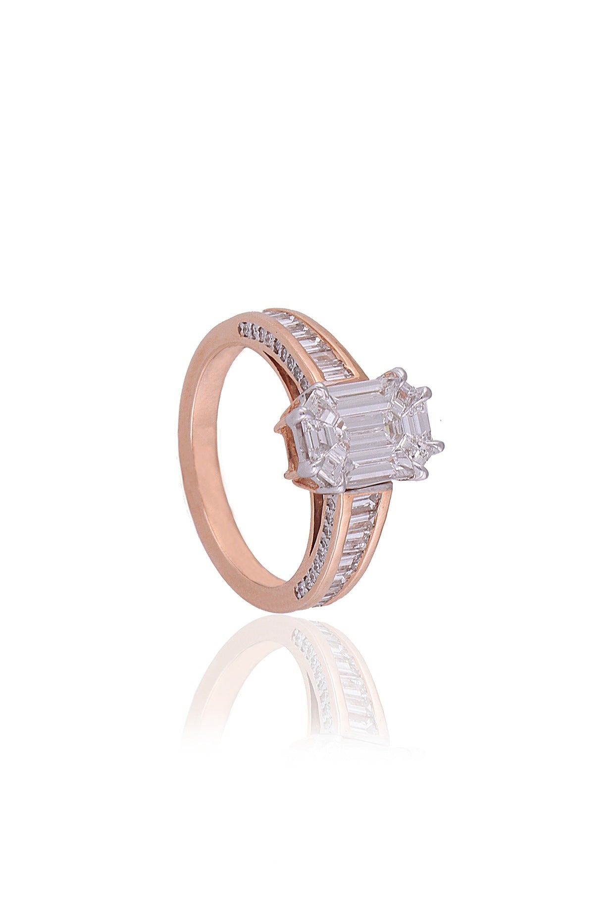 Rose Gold Plated Diamond Ring