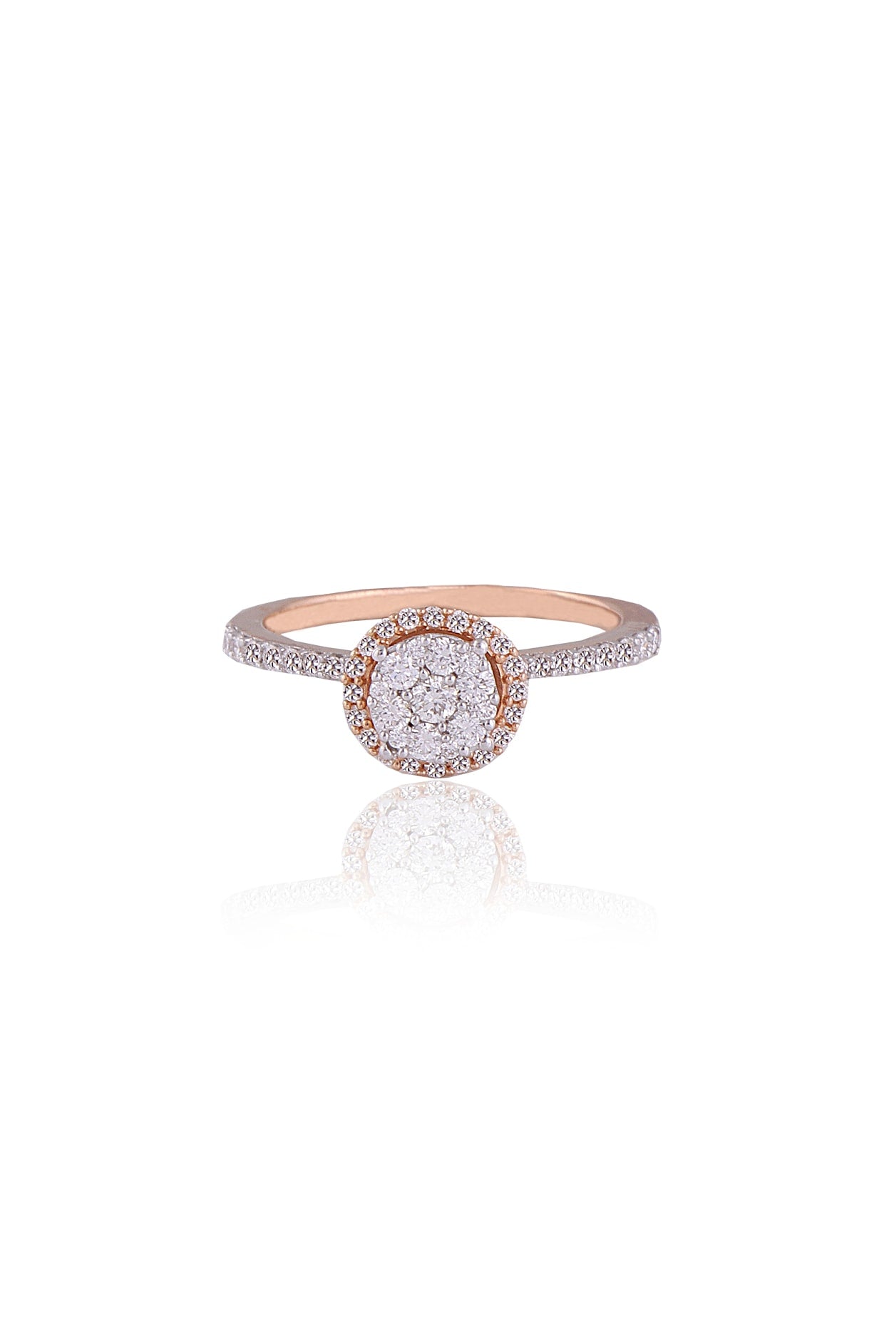 Rose Gold Plated Diamond Ring