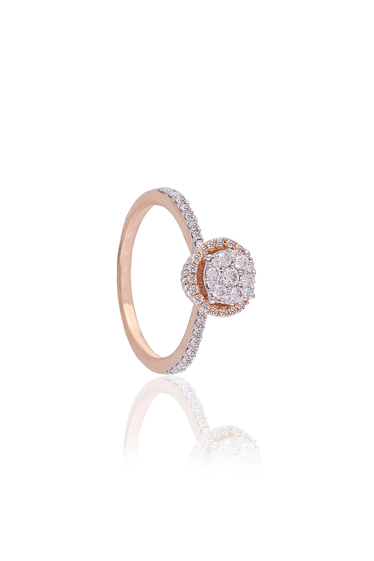 Rose Gold Plated Diamond Ring