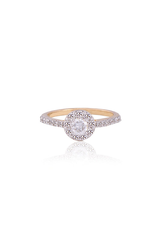 Rose Gold Plated Diamond Ring