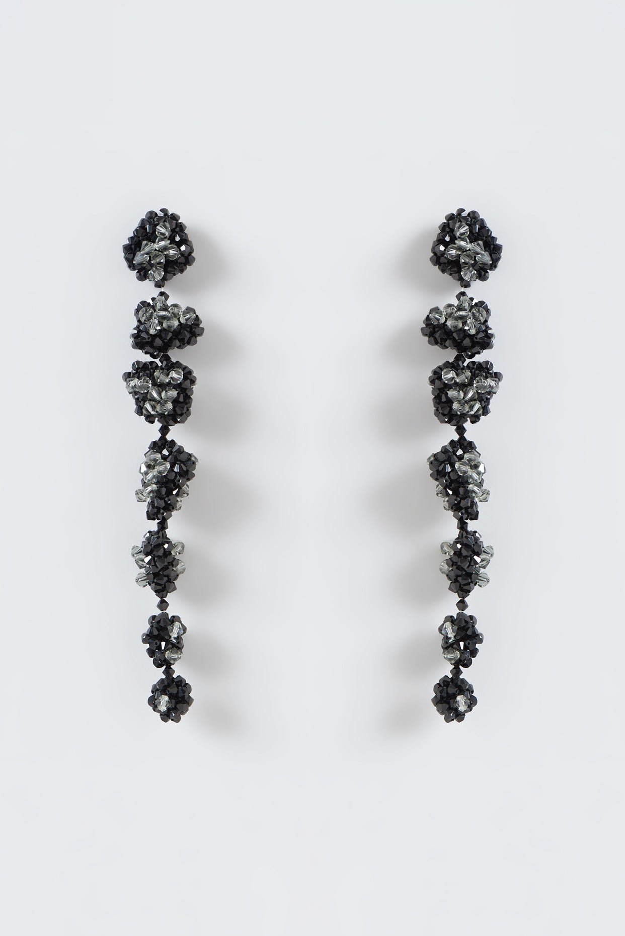 Black Xillion Swarovski Crystal Dangler Earrings