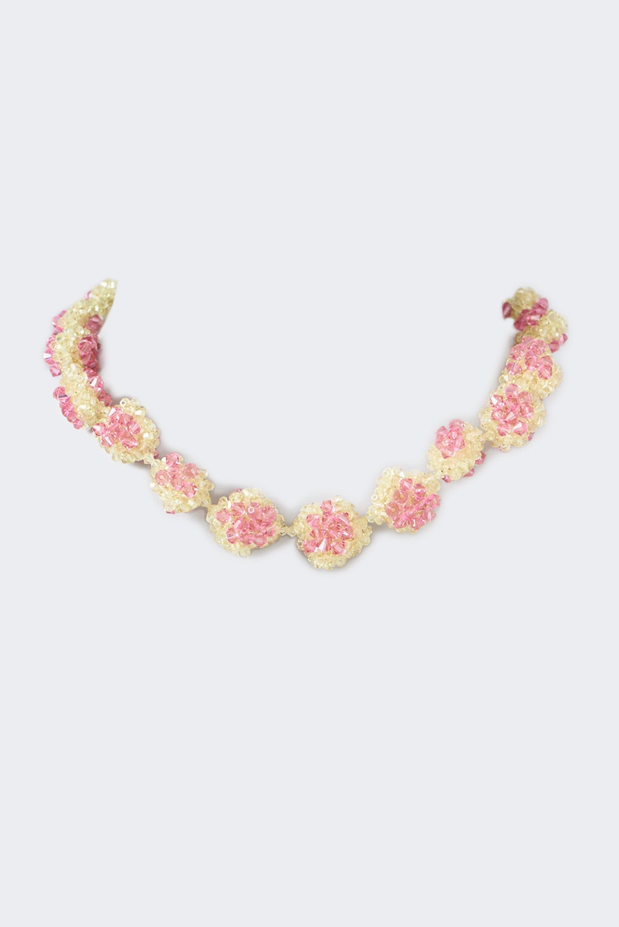 Yellow & Rose Pink Xillion Swarovski Crystal Choker Necklace