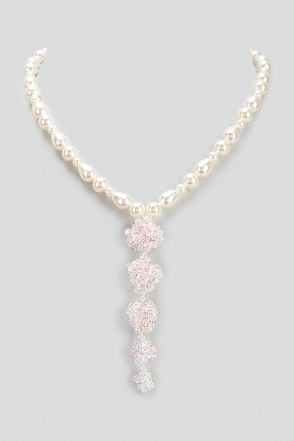 Cream Pearl & Xillion Crystal Necklace