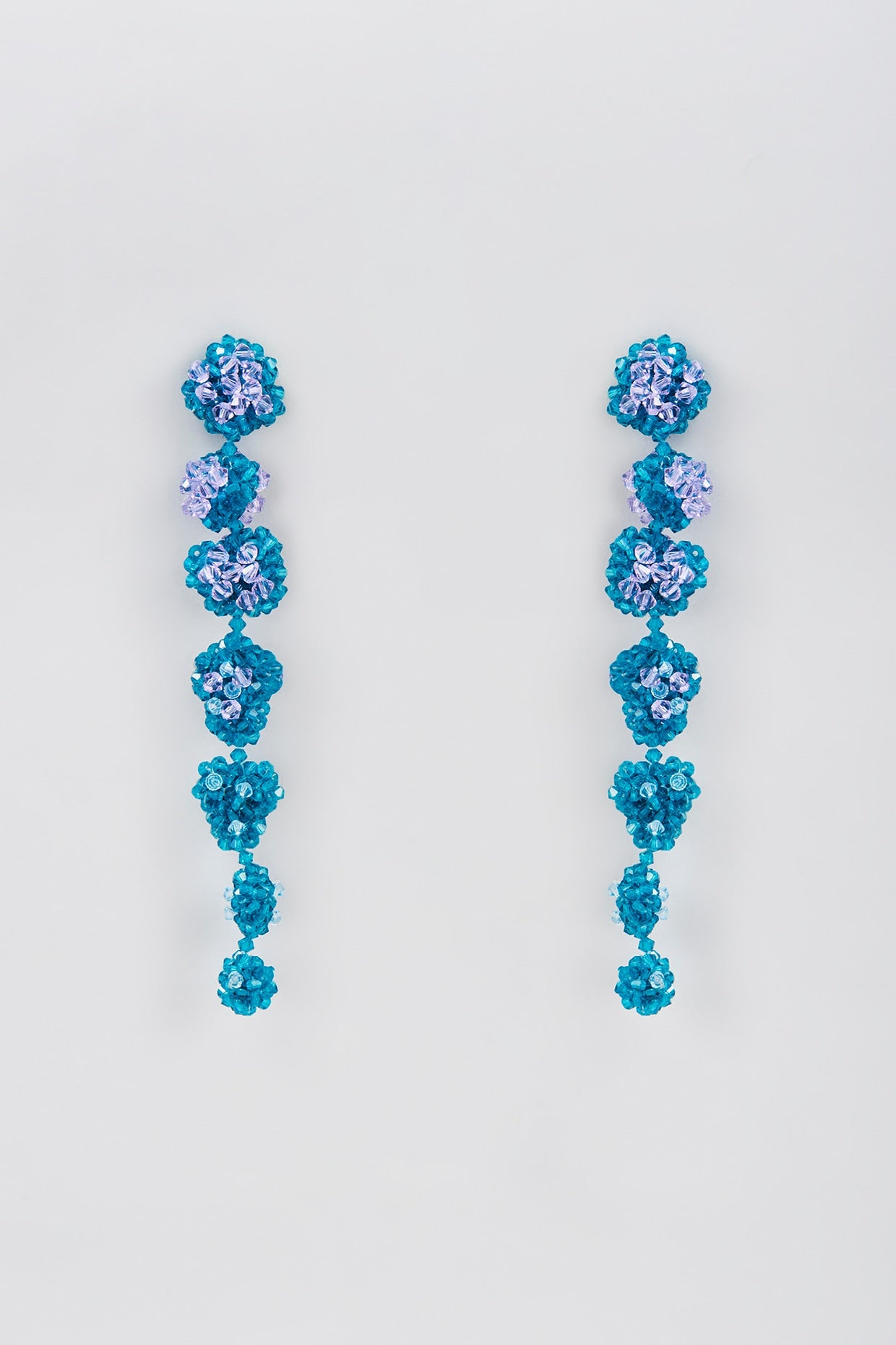 Aquamarine Swarovski Xilion Crystal Dangler Earrings