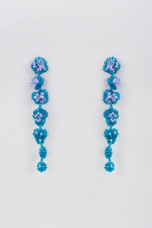 Aquamarine Swarovski Xilion Crystal Dangler Earrings