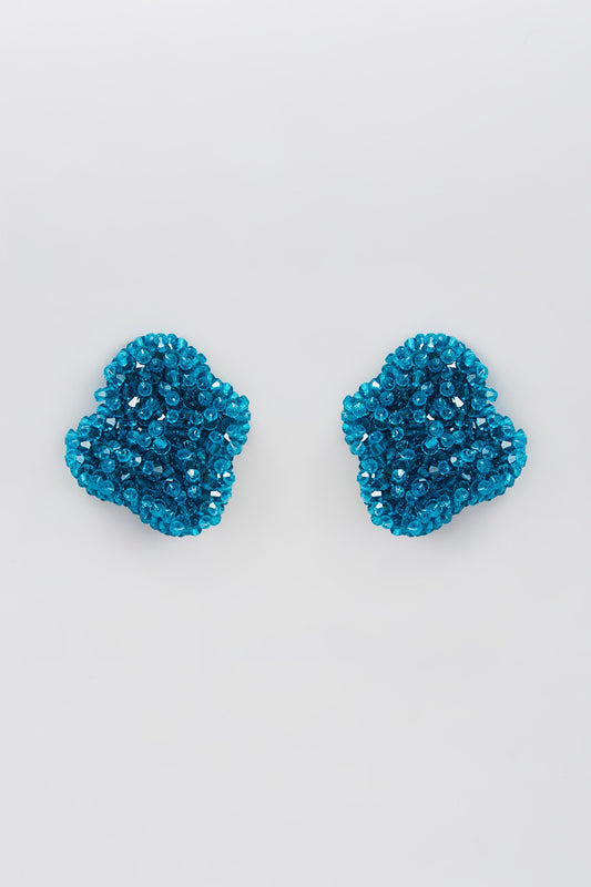 Turquoise Swarovski Xilion Crystal Stud Earrings