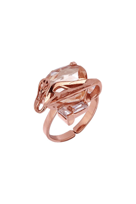 Rose Gold Plated Swarovski Crystals Ring