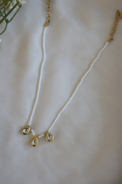 Gold Plated Kundan Polki Choker Necklace