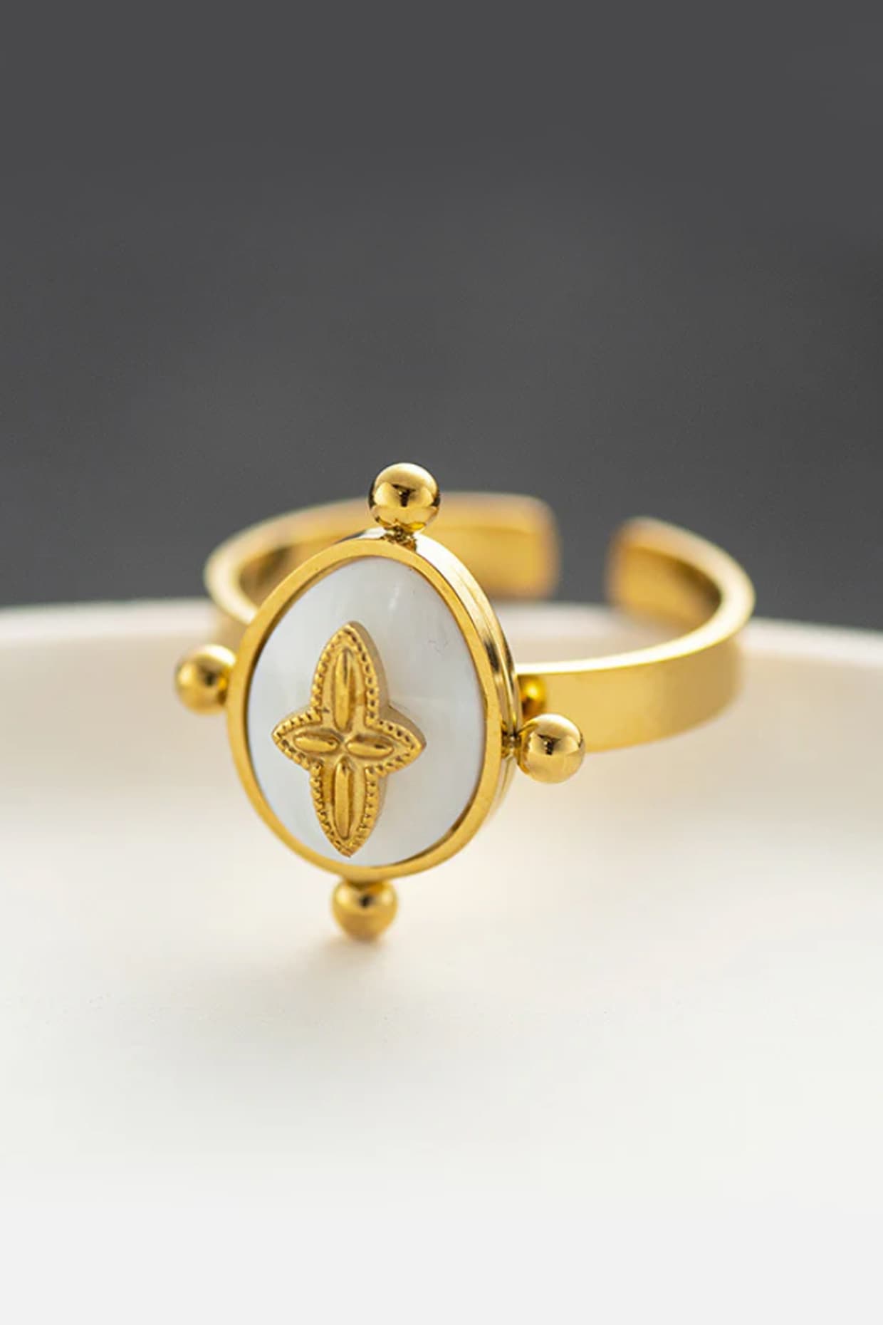 Gold Plated Royal Knight Adjustable Ring