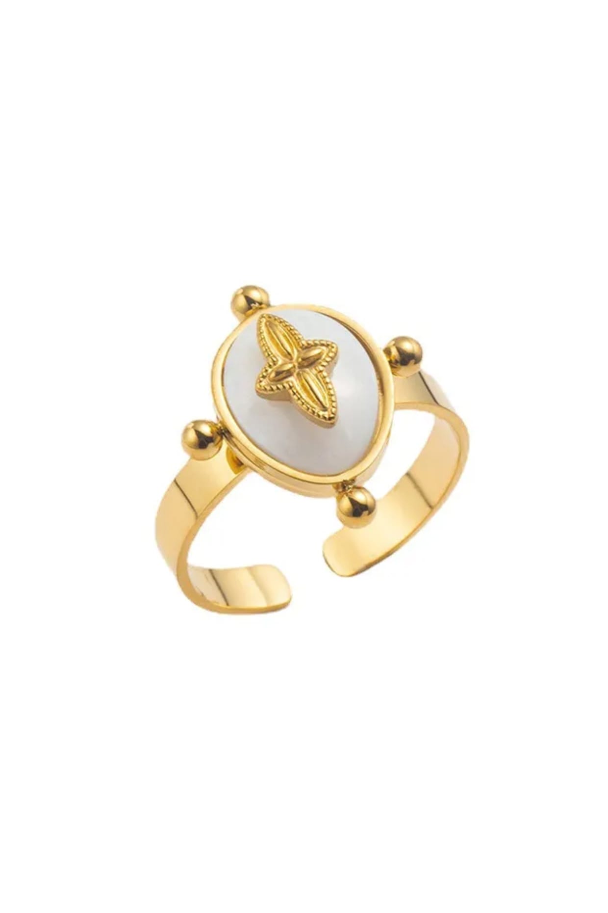 Gold Plated Royal Knight Adjustable Ring