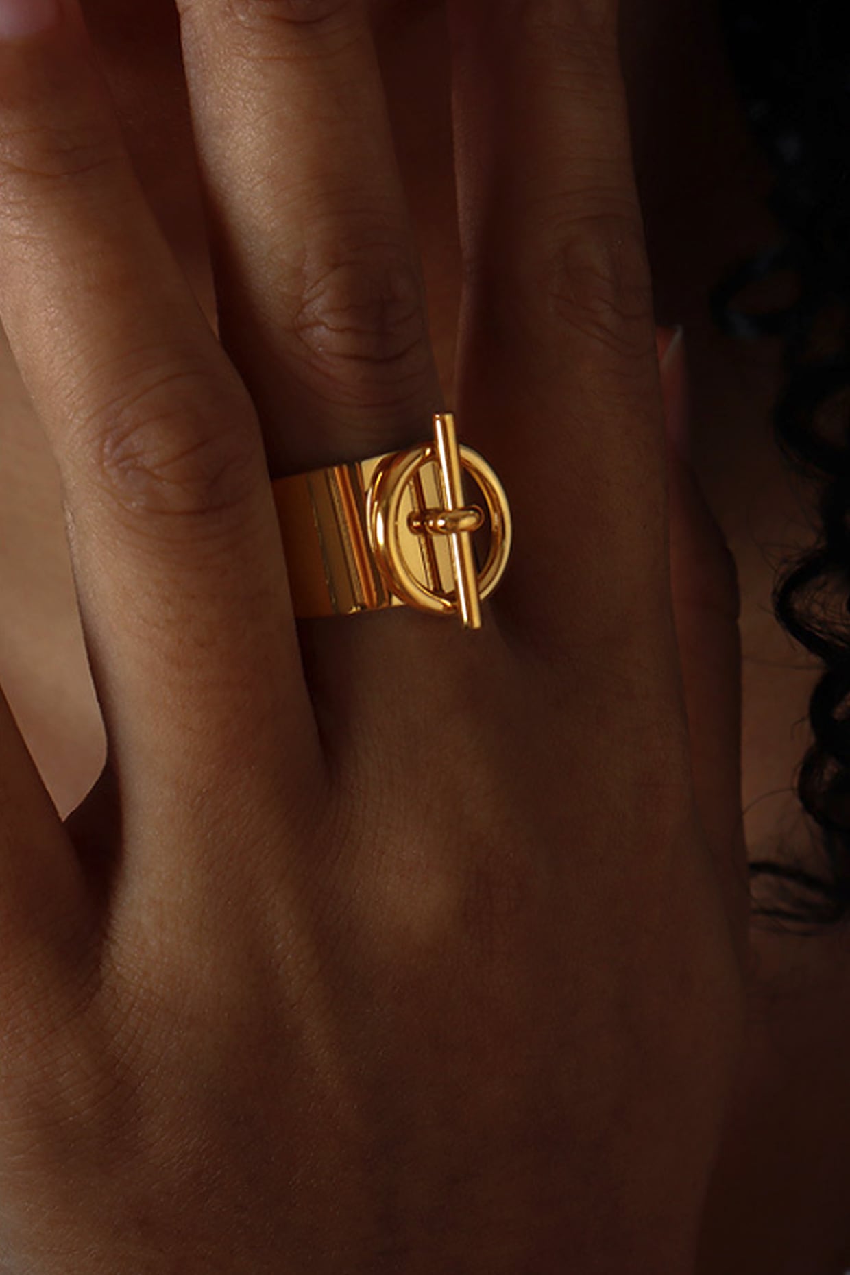 Gold Plated Chunky Knot Ring