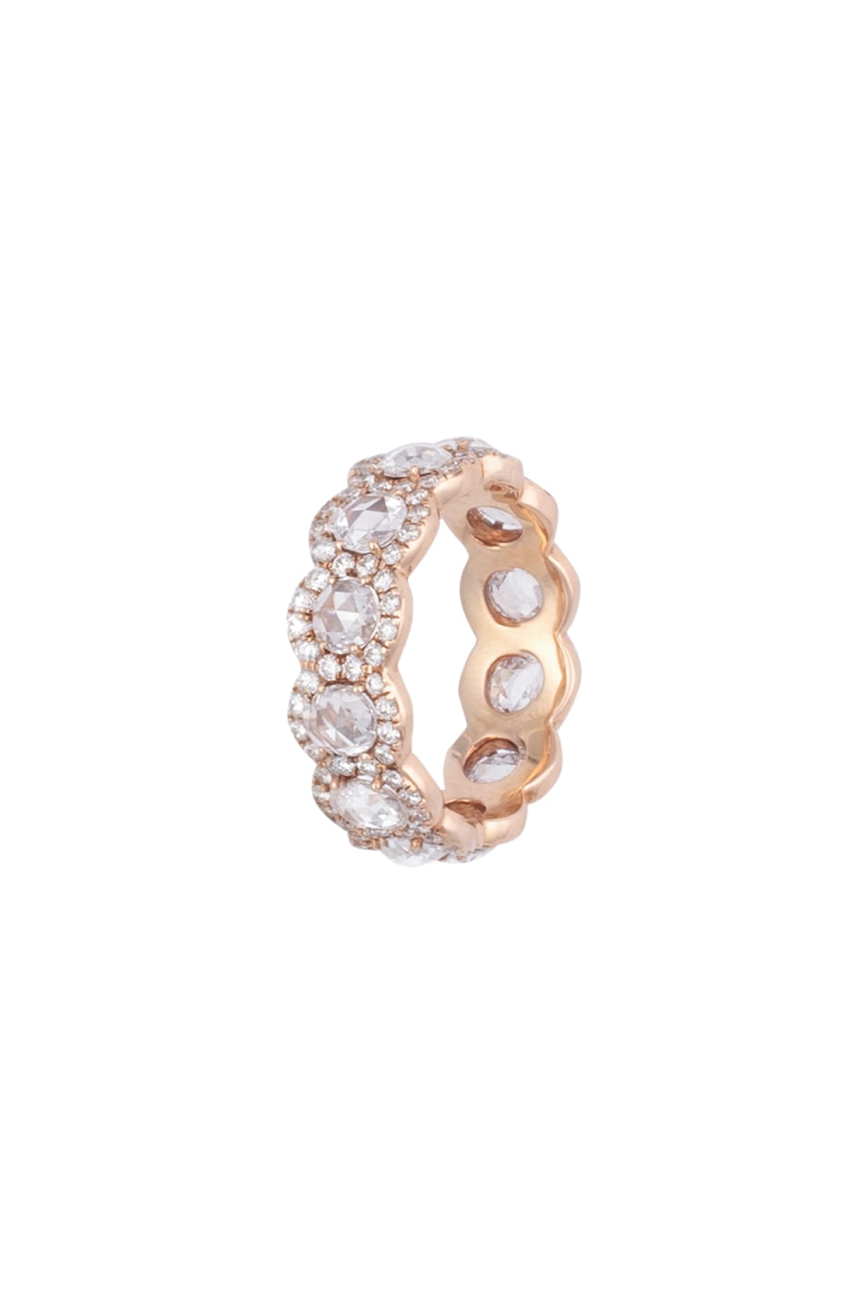 18kt Rose gold diamond infinity ring