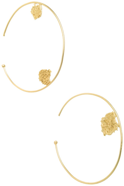 Gold Plated Oversized Hoop Earrings