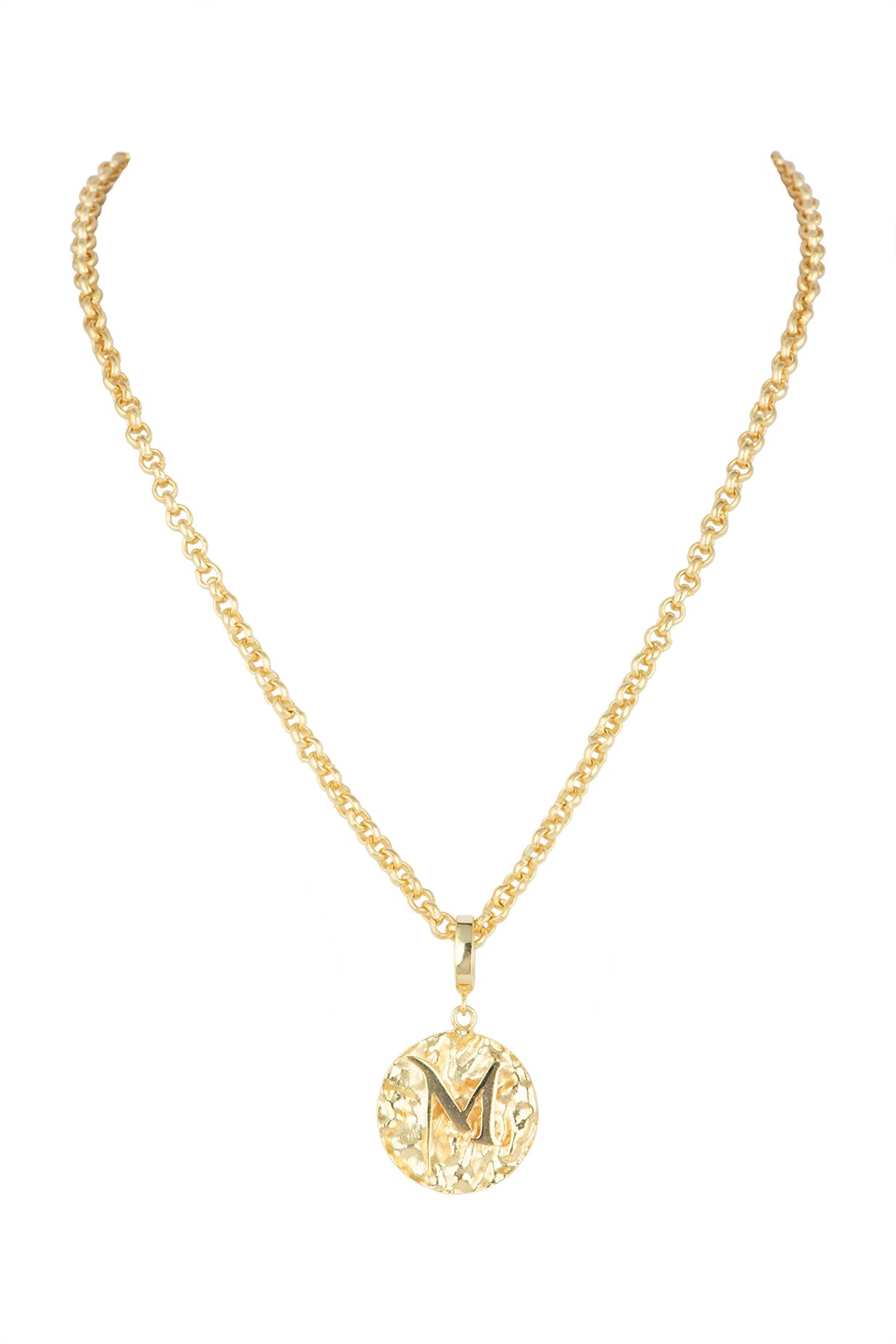 Gold Finish Princess Style Chain Necklace