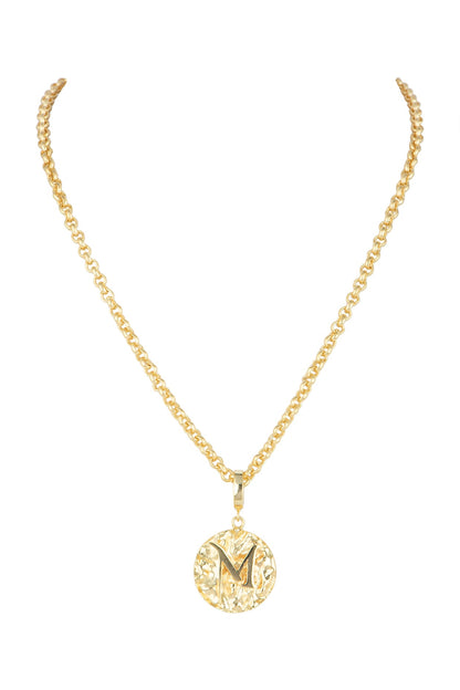 Gold Finish Princess Style Chain Necklace