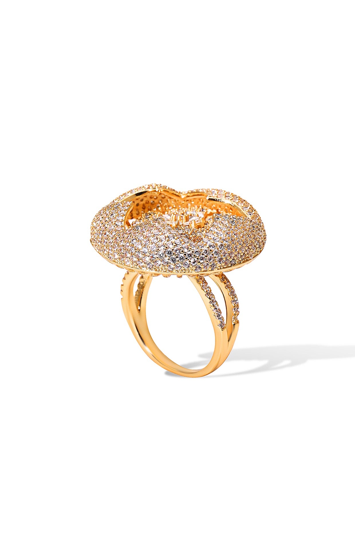 Gold Finish Zircon Ring