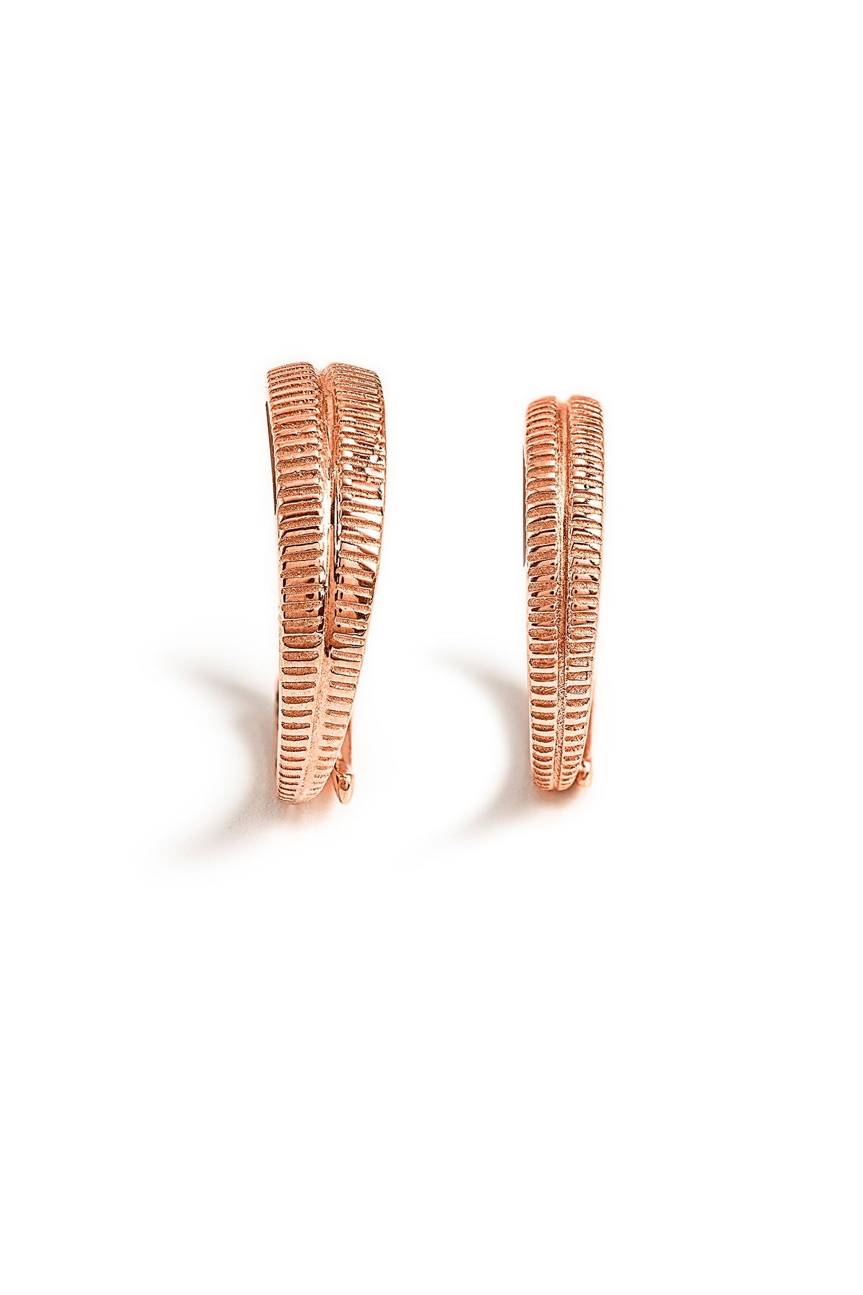 Rose Gold Finish Adjustable Couple Rings (Set of 2) In Sterling Silver