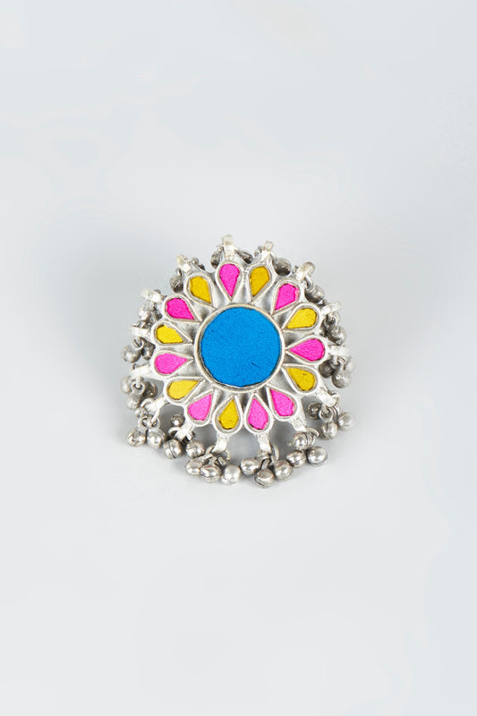 Antique Finish Kundan Ring